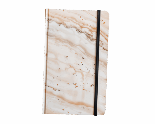 Cuaderno Marmol Naranja Chico - Pasta Dura