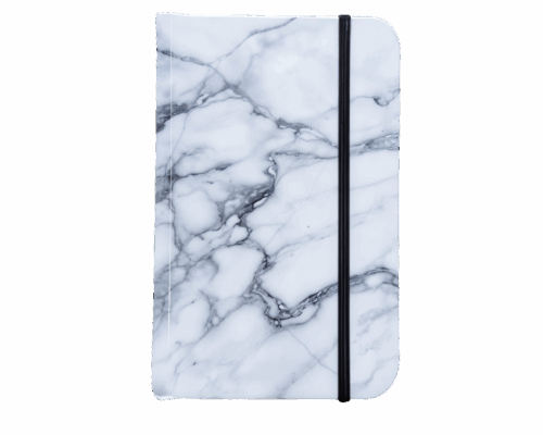 Cuaderno Marmol Blanco- Chico- Pasta dura