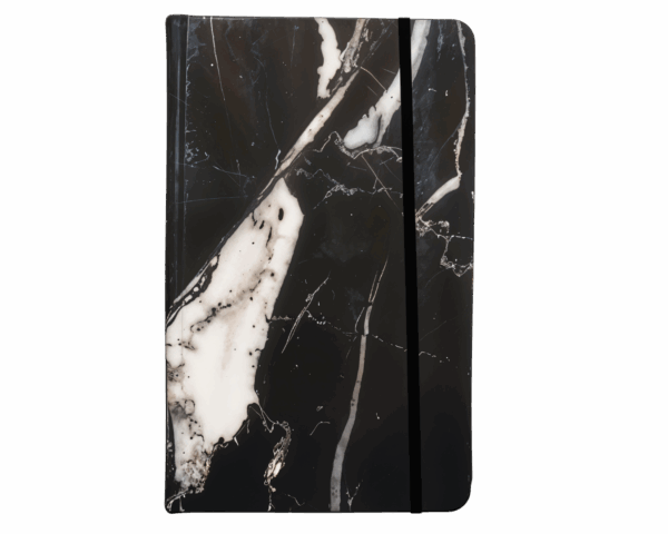 Cuaderno Marmol Negro Chico- Pasta dura