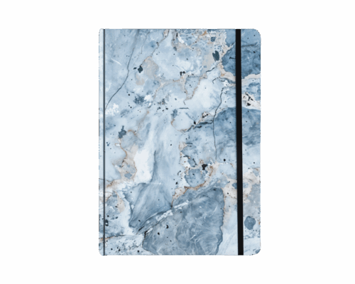 Cuaderno Marmol Azul Chico- Pasta dura